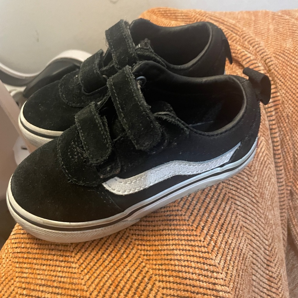 Vans Kids Black and White Sneakers